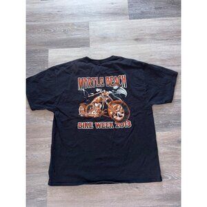 Hanes Mens XL Black Myrtle Beach Bike Week 2013 Tagless T-Shirt S3